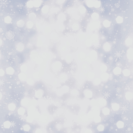 Abstract Defocused Christmas background  with  glowing magic bokeh and snowflakes, festive lights with copyspace の写真素材