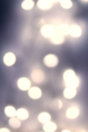 Dark Night Abstract de focused lights  background with  glowing magic white bubbles.の写真素材