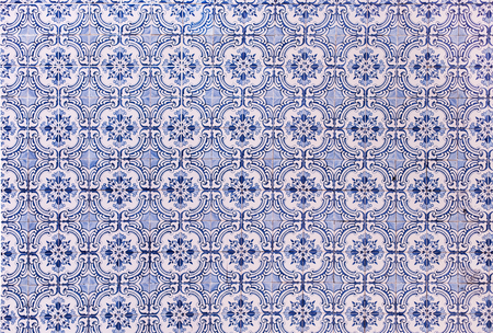 Art ceramic pattern background with colorful texture - Traditional tiles azulejos Lisbon, Portugal