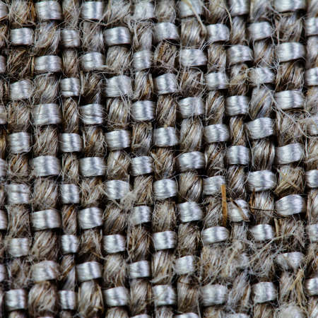 Gray Natural Textile Background / Canvas Fabric Textured Background.