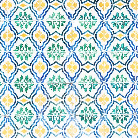 Azulejo background, portuguese or moroccan tiles, arabic wall design