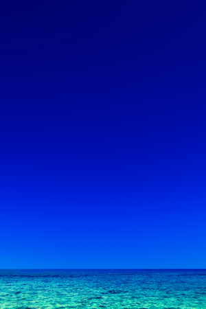 Beautiful tropical sea and sky - Summer scene backgroundの写真素材