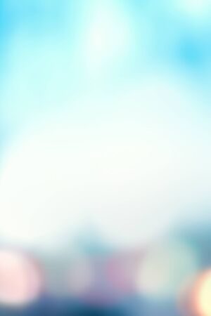 Abstract Blurred blue city lights  background scene with soft bokeh