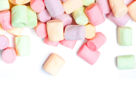 Colorful Fluffy marshmallows textureの写真素材