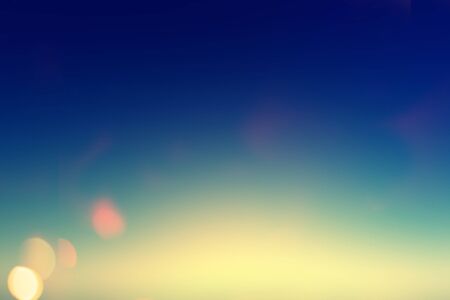 Beautiful sunset sky / Blue Colors Sunset sky wallpaper, vintage Toned Imageの写真素材