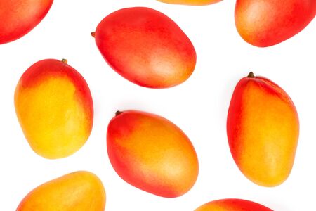 Creative layout made of mango fruit. Tropical abstract background. Isolated mango. Flat lay. Food concept. Macro
の写真素材