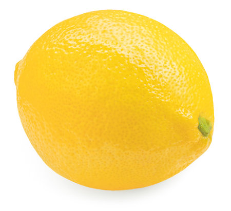 Lemon isolated on white background. Whole lemon fruits close upの写真素材