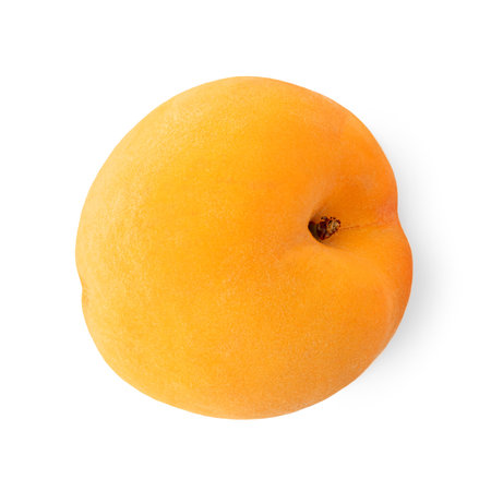 Peach fruit isolated on white background. Peach or Nectarine Side viewの写真素材