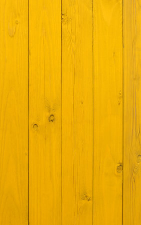 Old Wooden Background of Yellow Colorの写真素材
