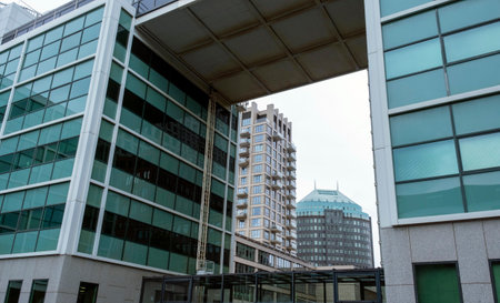 Famous Silhouette of Building in The Hague, Netherlands not so far from Central Station.の写真素材