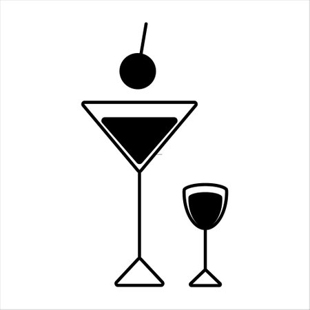 Black and white vector icons of pointers for services and business.のイラスト素材