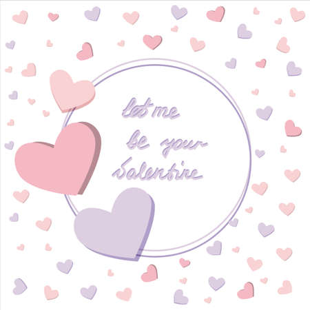 Design from multicolored hearts. Template for greeting card, sticker, notepad, notebook, packaging.のイラスト素材
