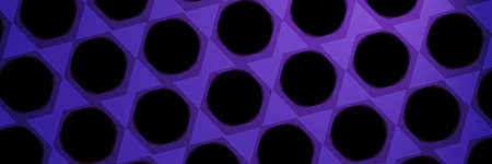 Abstract background texture of geometric shapes. Pattern in dark purple shades. Banner.のイラスト素材