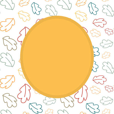 Abstract background of colorful leaves with space for copyspace in trendy orange hues. Sample.のイラスト素材