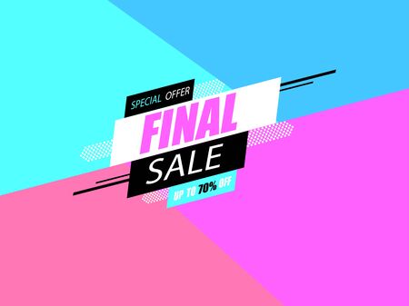 Vector illustration of super sale banner template design, big sale special offer. end of season party backgroundのイラスト素材