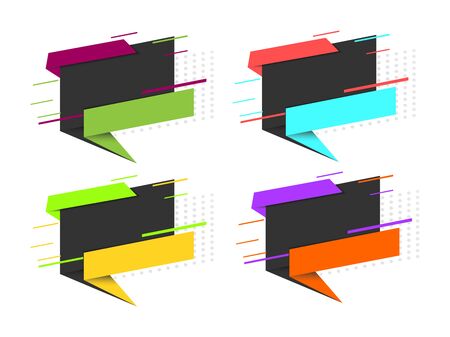 Modern set of banners for sale. Graphic design elements for advertising, website, flyers, posters, sales announcements. Blank template. Vector illustrationのイラスト素材