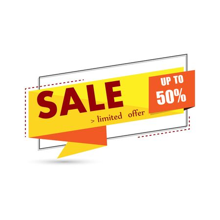 sale banner template Design limited offers, 50% offのイラスト素材