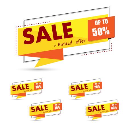 sale banner template design limited offersのイラスト素材