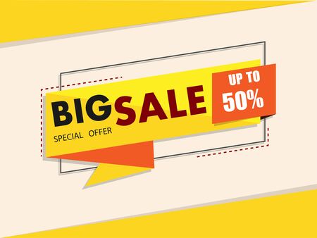 big sale banner template Design special offer, 50% offのイラスト素材
