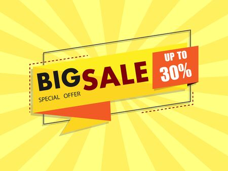 big sale banner template Design special offer, 30% offのイラスト素材