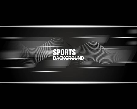 Modern black and white poster for sports with elegant background.のイラスト素材