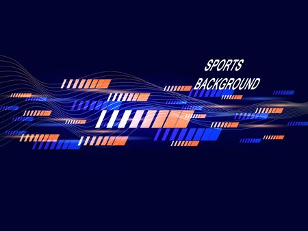 Modern color poster for sports. Fashionable abstract background. The composition of geometric shapes. Vector illustration.のイラスト素材