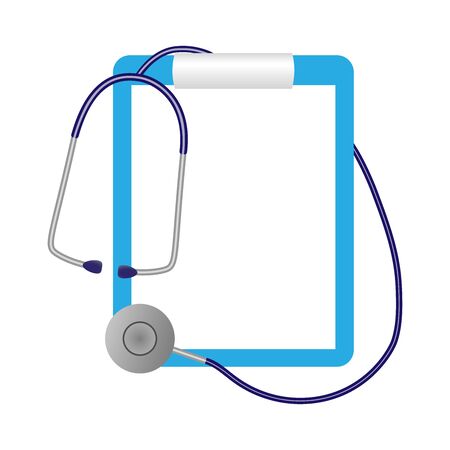medical Notepad, and a stethoscopeのイラスト素材