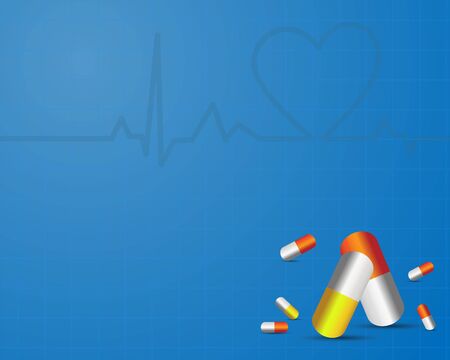 Healthcare concept with text place. Can be used for web banner, infographic, presentation.Vector illustrationのイラスト素材