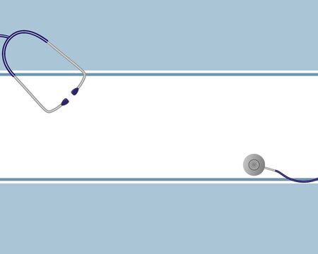 Medical background stethoscope horizontal frame for presentation.Vector illustrationのイラスト素材