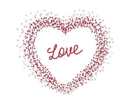 Pattern with hearts. Valentine's day background. Love.Vector illustrationのイラスト素材