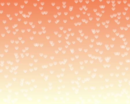 Pattern with hearts .Orange Vector backgroundのイラスト素材