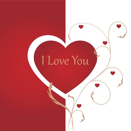 romantic background with I love you inscriptionのイラスト素材