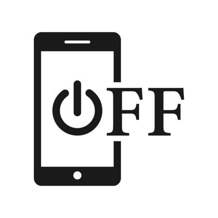 A digital detox. No phone, turn off phone sign icon, vector illustration. Flat designのイラスト素材