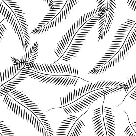 Summer tropical palm leaves seamless patterns. Vector grunge design for maps, networks, backgrounds, and natural products.のイラスト素材