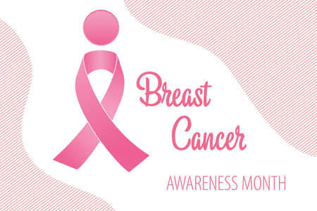 Background of the breast cancer awareness feedのイラスト素材