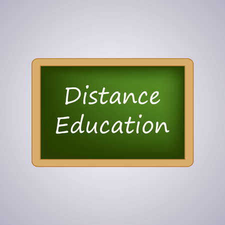 Message on the blackboard distance educationのイラスト素材