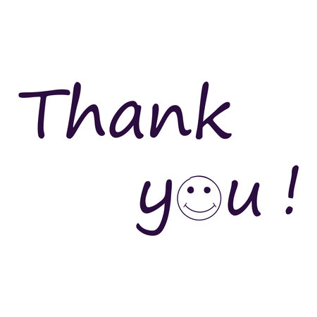 Thank you inscription, hand drawn vector illustrationのイラスト素材