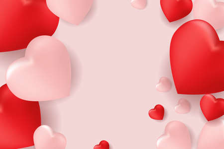 A background with a heart and a real composition for a trendy banner, poster or greeting card with space for textのイラスト素材