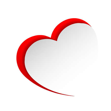 A heart cut out of paper. The design element of a greeting card, invitation.のイラスト素材