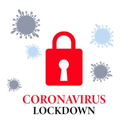 Stop the pandemic covid-19 coronavirus outbreak 2019-nCoV quarantine. Stop the coronavirus. The concept of quarantine. A pandemic. Stop the dangerous virus. Vector illustrationのイラスト素材