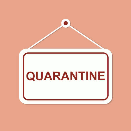 Quarantine sign. Virus quarantine. Stop and protection sign. Vector illustration.のイラスト素材