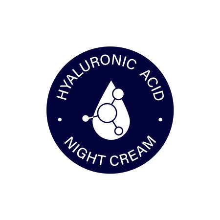 Hyaluronic acid icon. The symbol of the night cream for cosmetics.のイラスト素材