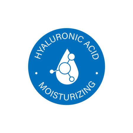 Hyaluronic acid icon. Symbol moisturizing for cosmetics.のイラスト素材