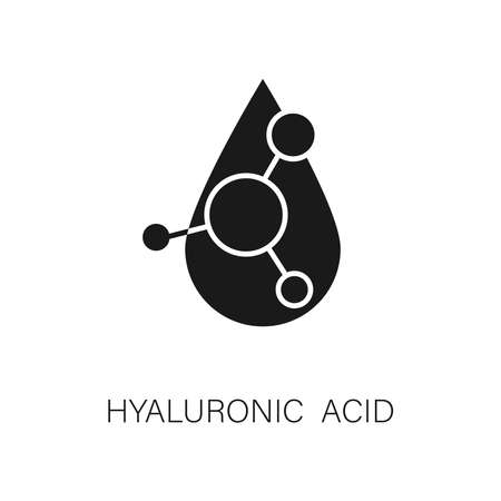 Icon of a drop of hyaluronic acid isolated on a white background, vectorのイラスト素材