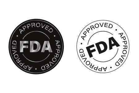 FDA Approved Seal Badge Vector Template Illustration Design.のイラスト素材