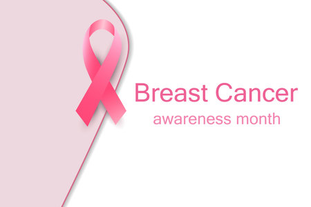 Breast Cancer Awareness Month. Women's Healthcare. Background of breast cancer awareness tape. vector illustration.のイラスト素材