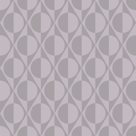 Abstract vector geometric seamless background. A combination of rhombuses and circles of gray shades. Seamless pattern for fabric, wallpaper, paperのイラスト素材
