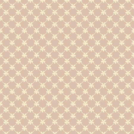 Vector minimalist geometric floral pattern. Simple abstract seamless texture with tiny colors and mesh. Elegant minimalistic repetitive design for decor, textiles, printsのイラスト素材