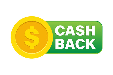 The concept of the cash back loyalty program. Cashback logo template. The design of the money-back service. Vector illustration of the bonus cashback symbolのイラスト素材