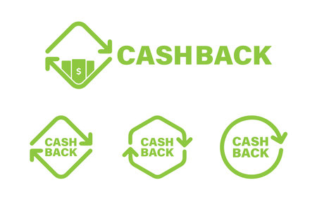 CASHBACK LOGO TEMPLATE VECTOR ILLUSTRATIONのイラスト素材